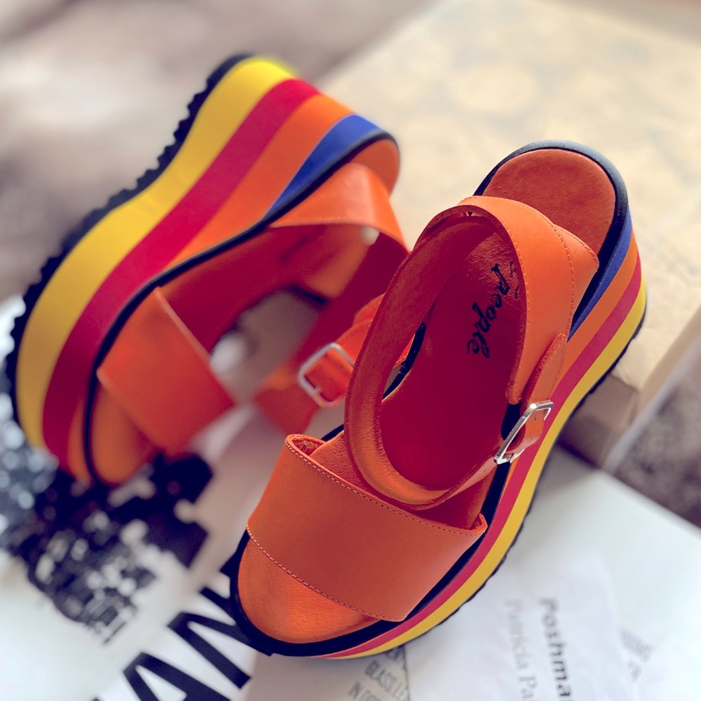Free People Parris Platform Wedge Sandals - Picture 7 of 13
